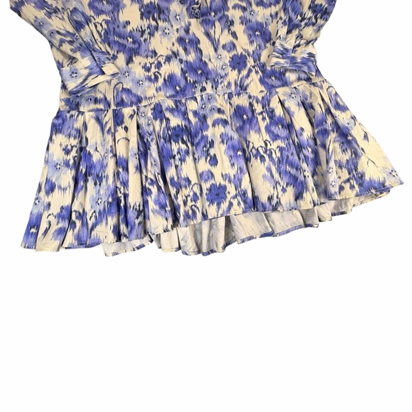 Tuckernuck Women's Long Sleeve Tate Mini Dress In “Blue Iris Breeze” Size Medium - Picture 3 of 11